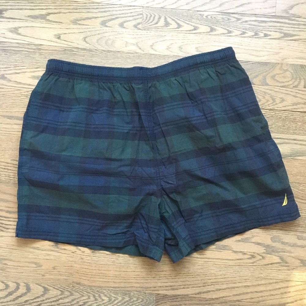 Nautica Plaid Swim Trunks XL